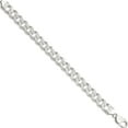 thumbnail image 2 of Sterling Silver 10.5mm Pave Curb Chain (9 X 10.5) Made In Italy qcf300-9, 2 of 5