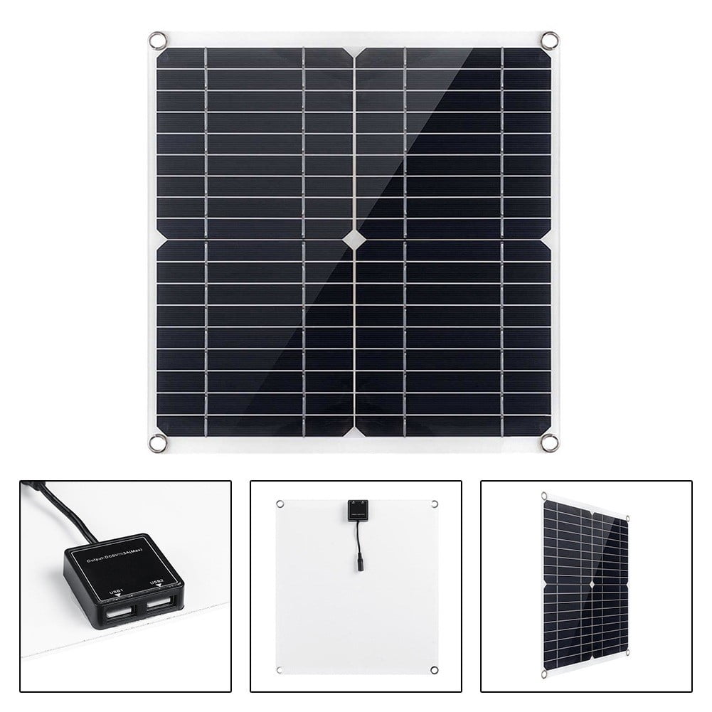 20W 18V Flexible Solar Panel Dual USB Output Solar Panel Car and Marine Charger
