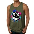 thumbnail image 2 of Kalauyu Men's Graphic Print Tanks Crewneck Sleeveless Tops Summer Casual Tank Top, 2 of 5
