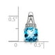 1.25 Carat (ctw) Pendentif Topaze Bleue en Or Blanc 14 Carats avec Chaîne and Accent Diamants – image 2 sur 4