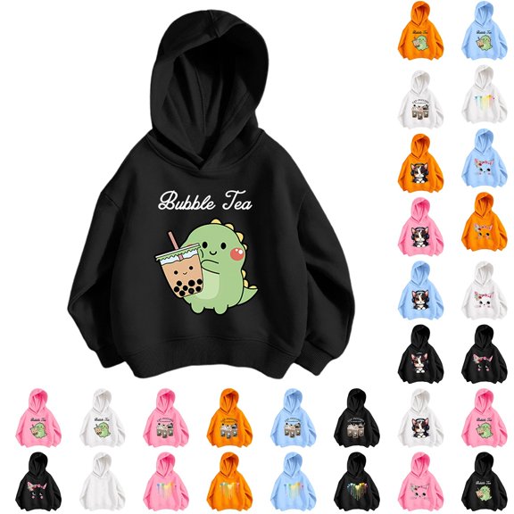 CAIXIA Toddler Kids Sweatshirt Solid Color Crew Neck Casual Kids Shirts Long Sleeve Color Block Pullover Workout Tops Outfits Sweater Shirts Clothes