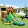 thumbnail image 4 of Costway Inflatable Jungle Bounce House Kids Dual Slide Jumping Castle Bouncer, 4 of 10