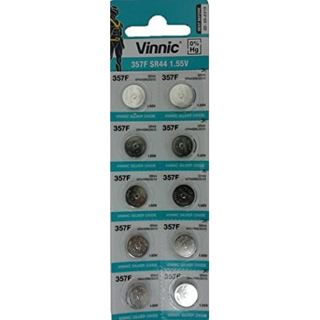watch battery 1.5V silver oxide 357 SR44 SR44SW 10 pack