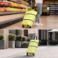 thumbnail image 4 of Rolling Shopping Bag With Wheels Foldable Grocery Tote Floral Print Expandable Carts Pouch, 4 of 8