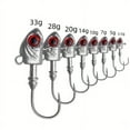 thumbnail image 3 of 8-Pack/5-Pack Realistic Fish Eye Jig Heads for Fishing Lures, Silver Iron Hook Accessories, Fishing Tackle, Jig Hooks for Sport & Outdoor Activities, 3 of 5