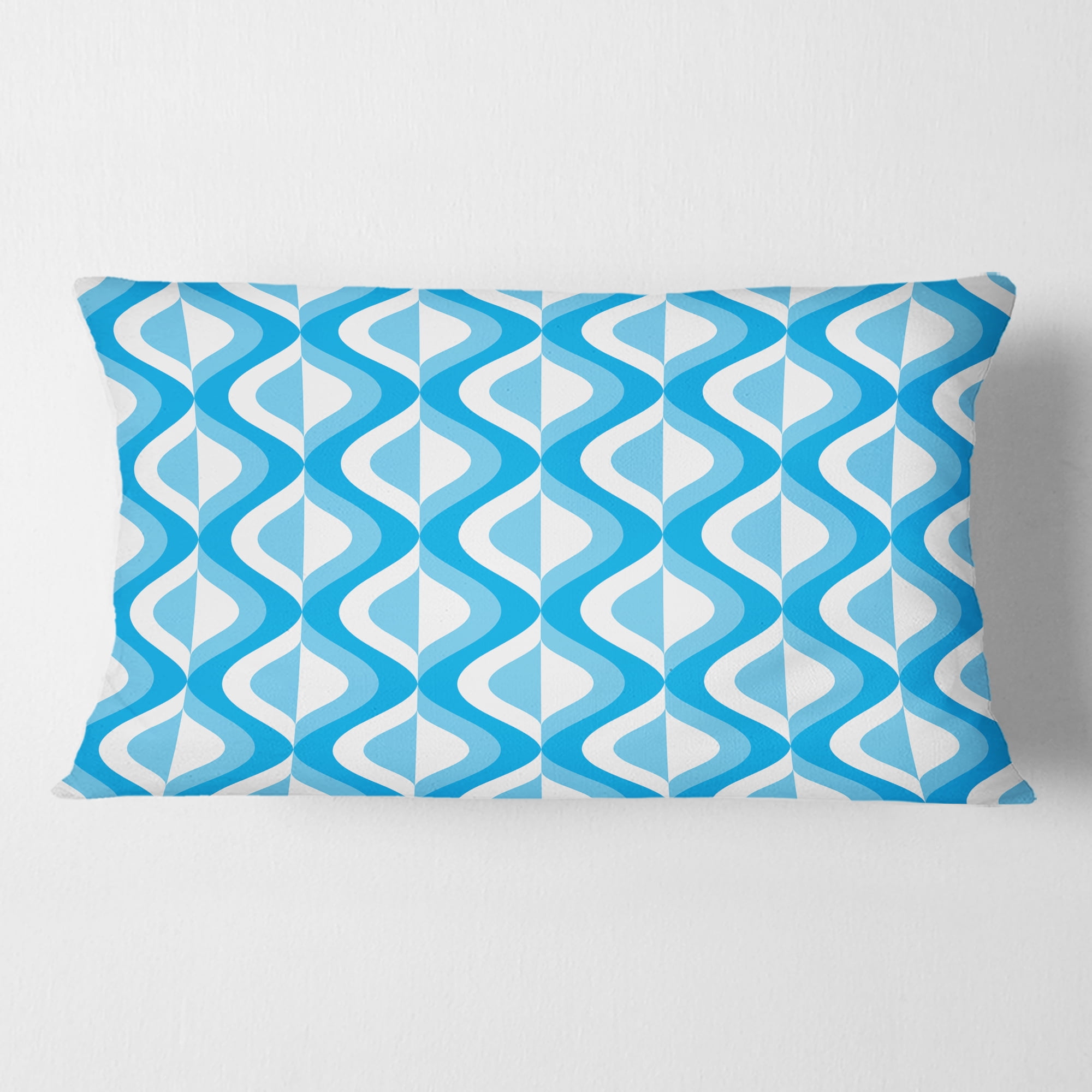 Designart Retro Pattern Abstract Design VI' Mid-Century Modern Throw Pillow - 12x20