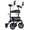 Blue, variant on ELENKER All-Terrain Upright Rollator Walker with Seat for Seniors - 12" Wheels, Aluminum Frame, Blue