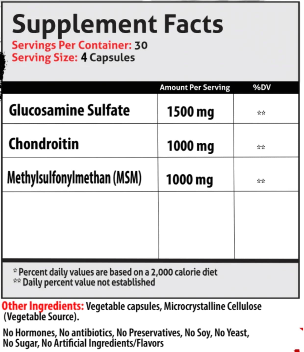 Frontline Formulations Joint+ with Glucosamine, Chondroitin, MSM, Dietary Supplement, 30 Servings