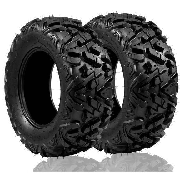 Ktaxon Set of 2 26x11-12 ATV & UTV Rear All Terrain Tires, 6 Ply Tubeless Wide Mud Tires