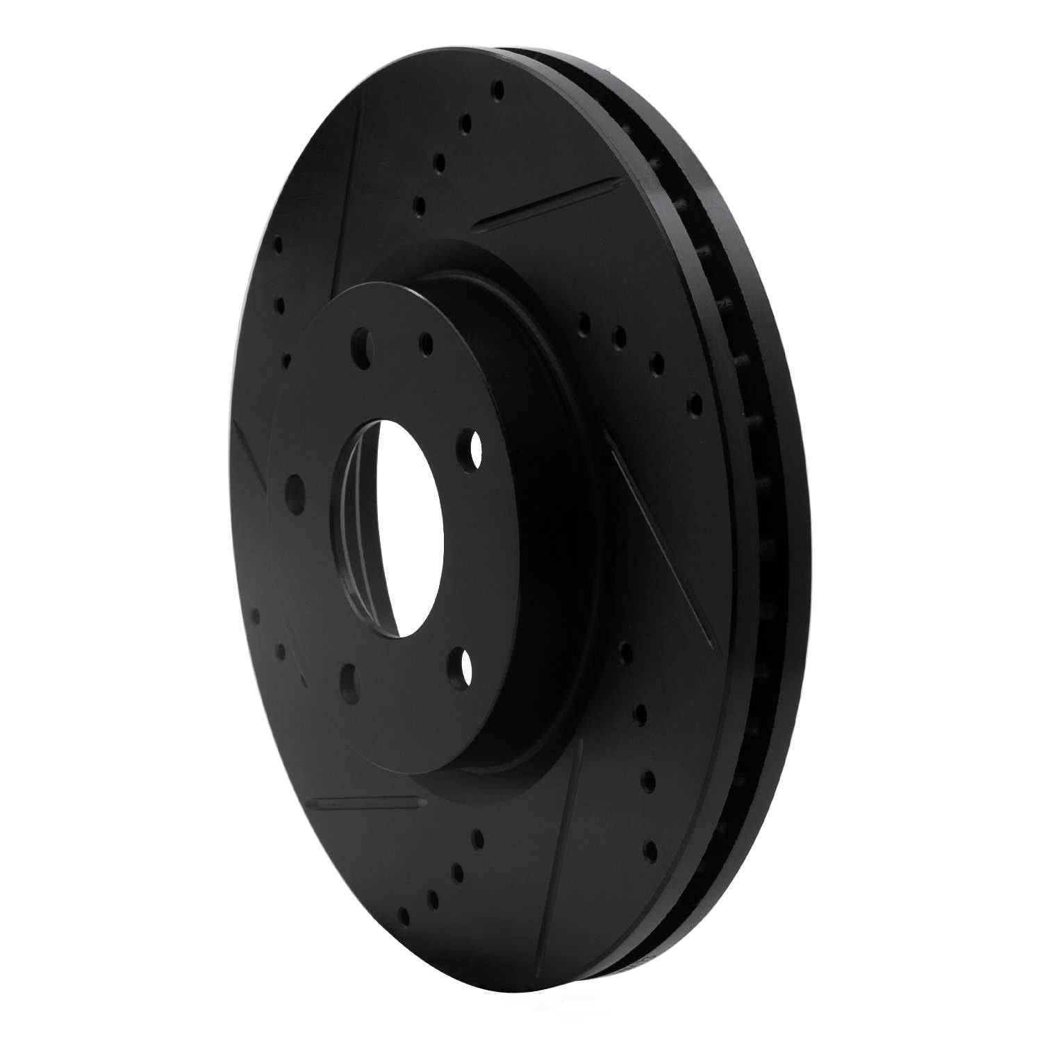 Dynamic Friction Company 633-80071L DFC Brake Rotor - Drilled And Slotted - Black
