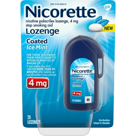 Nicorette Coated Nicotine Lozenge to Stop Smoking, 4 mg, Ice Mint, 20 (Best Way To Stop Smoking)