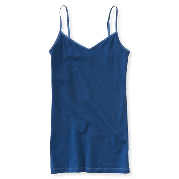 Aeropostale - Camiseta sin mangas para mujer, color azul, talla mediana Aeropostale Cami