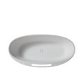 thumbnail image 3 of Clovis 63x33.5" Solid Surface Transitional Resin Freestanding Bathtub in White, 3 of 7