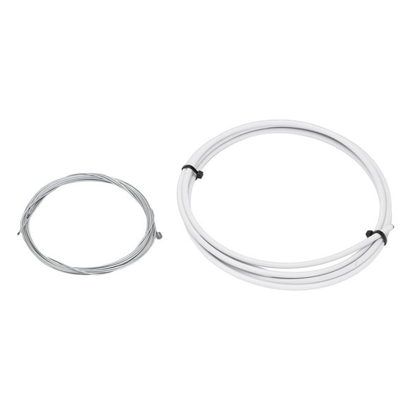 Bike Shifter Cable, Heat Resistant Bicycle Shifting Line Tube Bright Colors Portable Rugged Durable For Folding Bike For Road Bike For Mountain Bike White