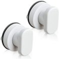 thumbnail image 1 of Manija de puerta con ventosa, 2 piezas Tiradores de ventosa Cajón Gabinete Frigorífico Puerta de vidrio Manija de movilidad portátil Tiradores con ventosa fuerte para baño (Blanco) JAMW Sencillez, 1 of 5