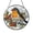 Acrylic 3.5 Inch, variant on Robin Stained Glass Suncatcher, Flower Design Window Hanging, Gift for Nature Enthusiast