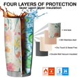 thumbnail image 7 of 20 Oz Pioneer Flower Coffee Tumbler Double Wall Insulated Stainless Steel Water Bottle | Metal Reusable Thermoses Flask with Cup Cap | Leak & Sweat Proof with Anti-Dust Lid, 7 of 7