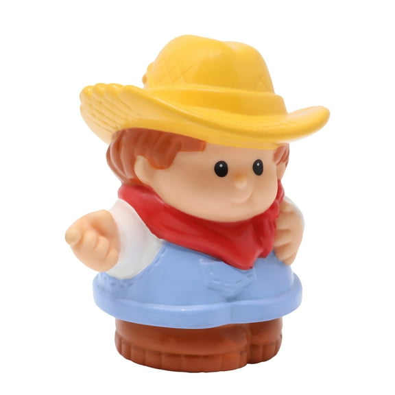 Replacement Part for Collectible Fisher-Price Little People Animal Sounds Farm Playset 72791 - Replacement Farmer Jed Figure Overalls Straw Hat