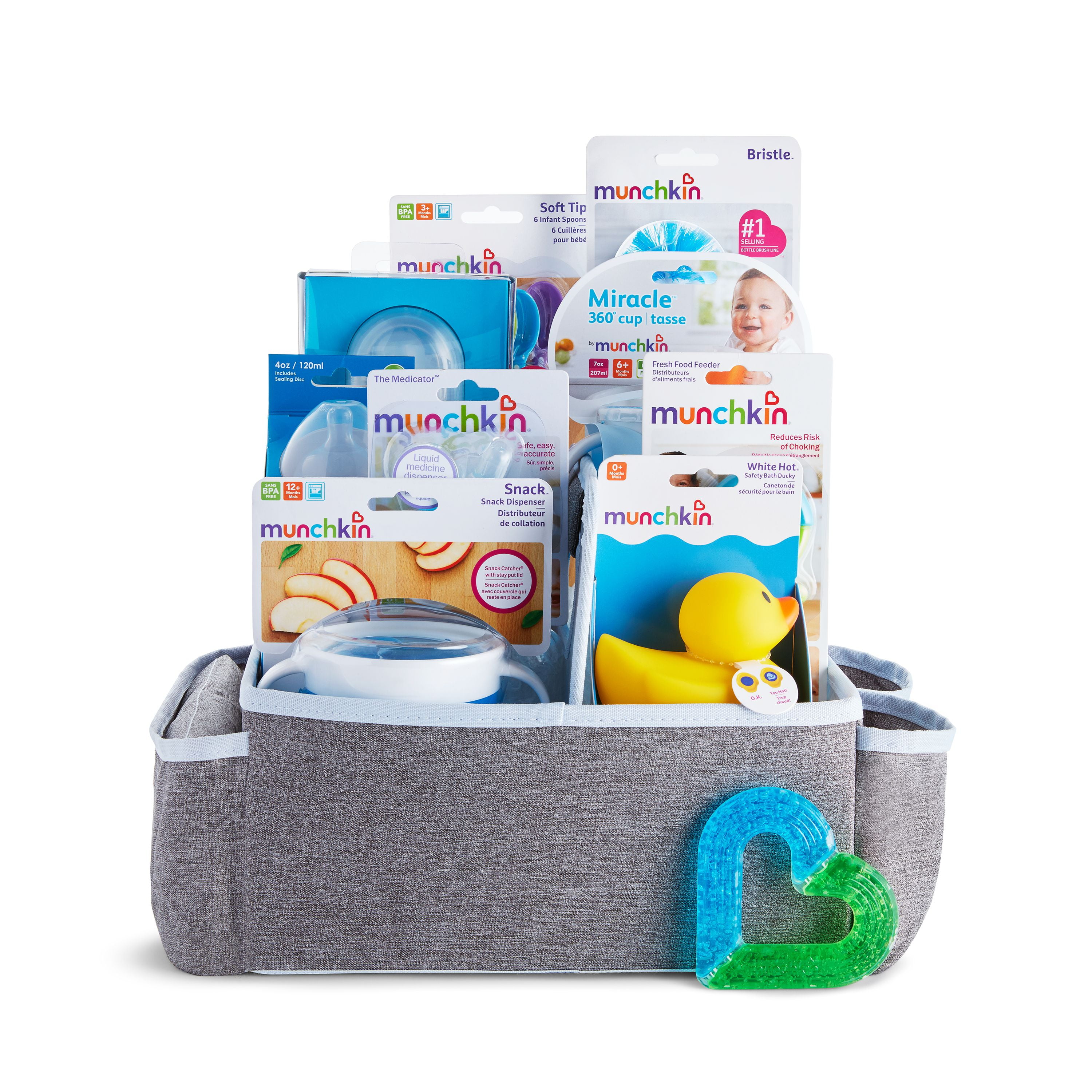 Munchkin Hello Baby Gift Basket Package, Blue eBay