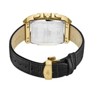 JBW Echelon Men's Diamond Chronograph Gold Tone Black Leather Strap Watch J6379E