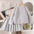 thumbnail image 4 of WOYY Toddler Girls Elegant Outfits Bow Plaid Jacket with Pleated Skirt Set, Sizes 2-3T, 4 of 7
