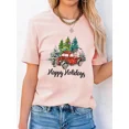 thumbnail image 4 of Camiseta con estampado de Navidad para mujer, camisetas básicas de manga corta a la moda, Año Nuevo, 4 of 4