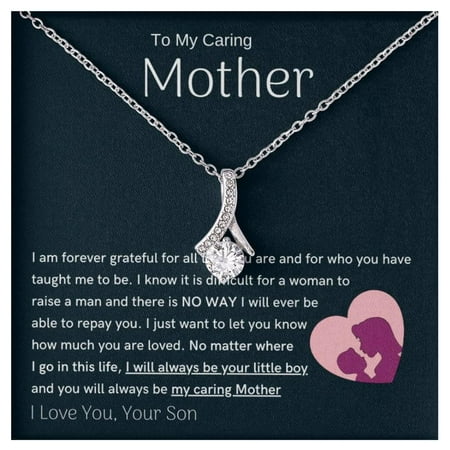 Jewelry To My Loving Mother - You Are My Sunshine, Alluring Beauty Necklace, Son Son To Mother, Mother'S Day Idea #1, White Alluring Necklace
