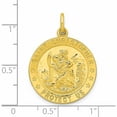 thumbnail image 3 of Ss/Gold Plated Sterling Silver Gold-Tone Polished Solid Saint Christopher Medal Pendant (30.49 X 21.69) Made In United States -Jewelry By Sweet Pea, 3 of 7