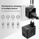 thumbnail image 4 of Pisexur - Adaptador de viaje universal para electrónica de hombre. Cargador de pared internacional con enchufe de CA de 3,5 A y tipo C. Para EE. UU., UE, Reino Unido, Australia. Electrónica infantil., 4 of 8
