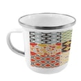 thumbnail image 2 of Vintage Steel Camping Mug, Mosaic Retro Style Patterns Diagonal Geometrical Shapes Abstract Design Print, Printed Thermal Cup for Camping and Outdoor Activities, by Ambesonne, 2 of 2