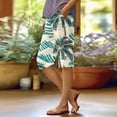 thumbnail image 2 of Shorts for Women Elastic Waist Printed Loose Quarter Pants Workout Shorts, 2 of 5