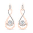 thumbnail image 1 of DGOLD Boucles d'Oreilles en Grappe Diamant Blanc Rond 10kt (1/3 cttw), 1 of 4