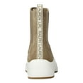 thumbnail image 2 of LAUREN RALPH LAUREN Womens Grey Beige Color Block Logo Back Tape With Pull Tab Cushioned Goring Rylee Almond Toe Block Heel Leather Boots Shoes 7.5 B, 2 of 3