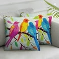 thumbnail image 2 of Nawypu  Watercolor Bird Theme  Throw Pillow Covers Cute Farm Animal Super Soft Stood one The Branch Cushion Case Oil Painting Rectangle Lumbar Pillowcase 2pcs, 2 of 6