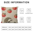 thumbnail image 6 of Acheng Tomato Hedgehog Decorative Throw Pillow Covers for Couch Square Pillow Cases Soft Print Pillowcases for Home Couch Sofa Bed Car Living Room Bedroom Decor,2 Pcs White, 6 of 6