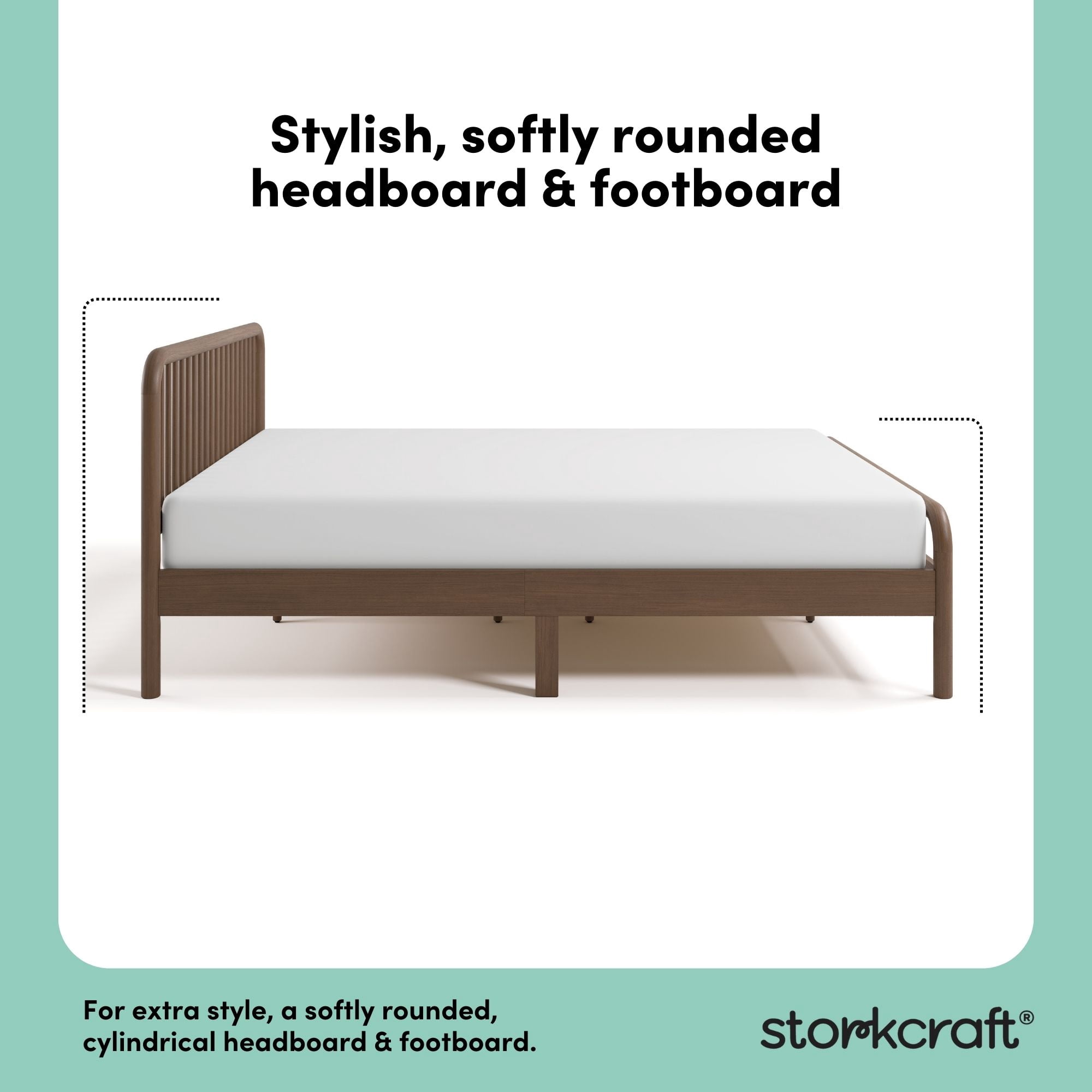 Storkcraft Porto Queen Bed, Hazelnut