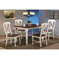 thumbnail image 2 of Coastal Dining Chairs - Solid Wood Side Chairs, Set of 2 - Antique White & Chestnut Brown, 2 of 4