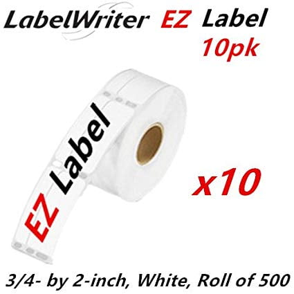 10 Rouleaux DYMO Comaptible 30330 Étiquettes d'Expédition, 3/4 Pouces x 2 Pouces, 500 Étiquettes/rouleau