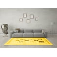 thumbnail image 3 of Ahgly Company Indoor Rectangle Solid Yellow Modern Area Rugs, 5' x 8', 3 of 4