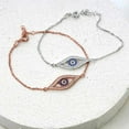thumbnail image 5 of Bling Jewelry Womens Delicate Protect Evil Eye Charm Bracelet CZ Gold Plated .925 Silver, 5 of 6