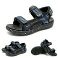 thumbnail image 6 of Boys Hiking Sandal Open Toe Summer Athletic Sport Sandals Adjustable Hook & Loop Straps Lightweight Breathable Non-slip Sandals Outdoor Walking Footwear for Kids Youth Blue 34, 6 of 7
