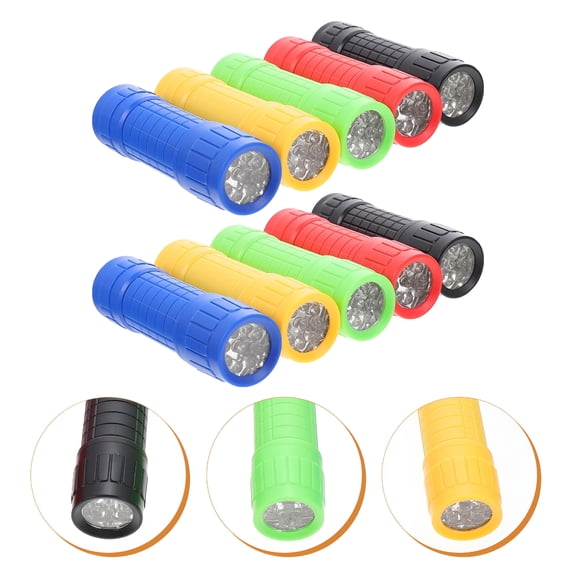 HIBIBUD 10 Pack Small Outdoor Flashlights Hanging Mini Camping Flashlights