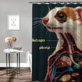 thumbnail image 2 of Orinice Ferret Bathroom Decor Set with Hooks, Colorful Luxurious Graphic Print Polyester Fabric Fashion Shower Curtain, 100% Waterproof, Easy Install 36x72, 2 of 7