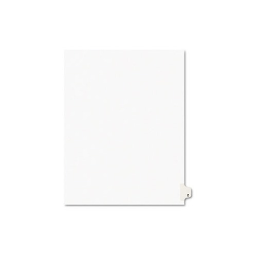 Preprinted Legal Exhibit Side Tab Index Dividers Avery Style, 26-Tab, Z, 11 x 8.5, White, 25/Pack, 1426