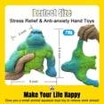 thumbnail image 4 of Juguete para apretar Mono blando Juguete elástico Pegamento relleno de arena Gorila de goma Elástico Estirable Autismo Juguete de descompresión para adultos y niños Animal para regalo de Navidad (azul, 4 of 5