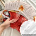 thumbnail image 4 of Twin XL Size Fitted Sheet Set - Red Truck Fall 2 Piece Bedding Sets 16" Deep Pocket Fitted Sheet with 1 Pillowcases, Thanksgiving Pumpkins Maple Leaves Branches Brushed Microfiber Hotel Bed Sheets, 4 of 9