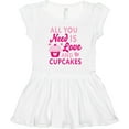thumbnail image 3 of Inktastic Valentines Day All you Need is Love and Cupcakes Girls Toddler Dress, 3 of 5