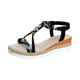 thumbnail image 1 of MKLEKYY Sandalias Casuales para Mujer, Con Punta Redonda, Planas, Con Cuña, Trenzadas, Con Cuentas y Punta Abierta, Estilo Bohemio, Con Plataforma, 1 of 4