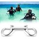 thumbnail image 2 of 1 gancho de buceo de doble extremo de 90 mm, cierre de clip de doble extremo de acero inoxidable, gancho de tornillo, hebilla de buceo de resorte duradero, plateado ER, 2 of 5