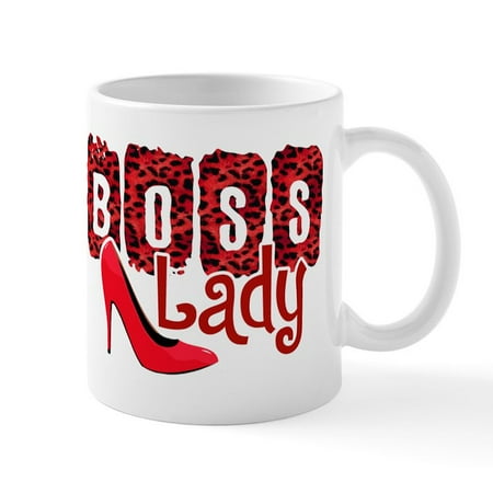 

CafePress - Boss Lady Red Leopard Mugs - 11 oz Ceramic Mug - Novelty Coffee Tea Cup